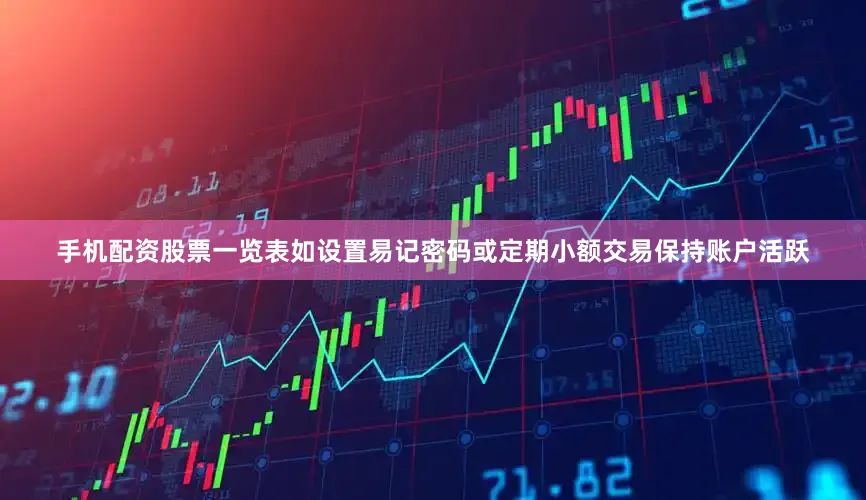手机配资股票一览表如设置易记密码或定期小额交易保持账户活跃